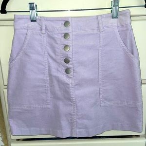 Lavender velvety mini skirt